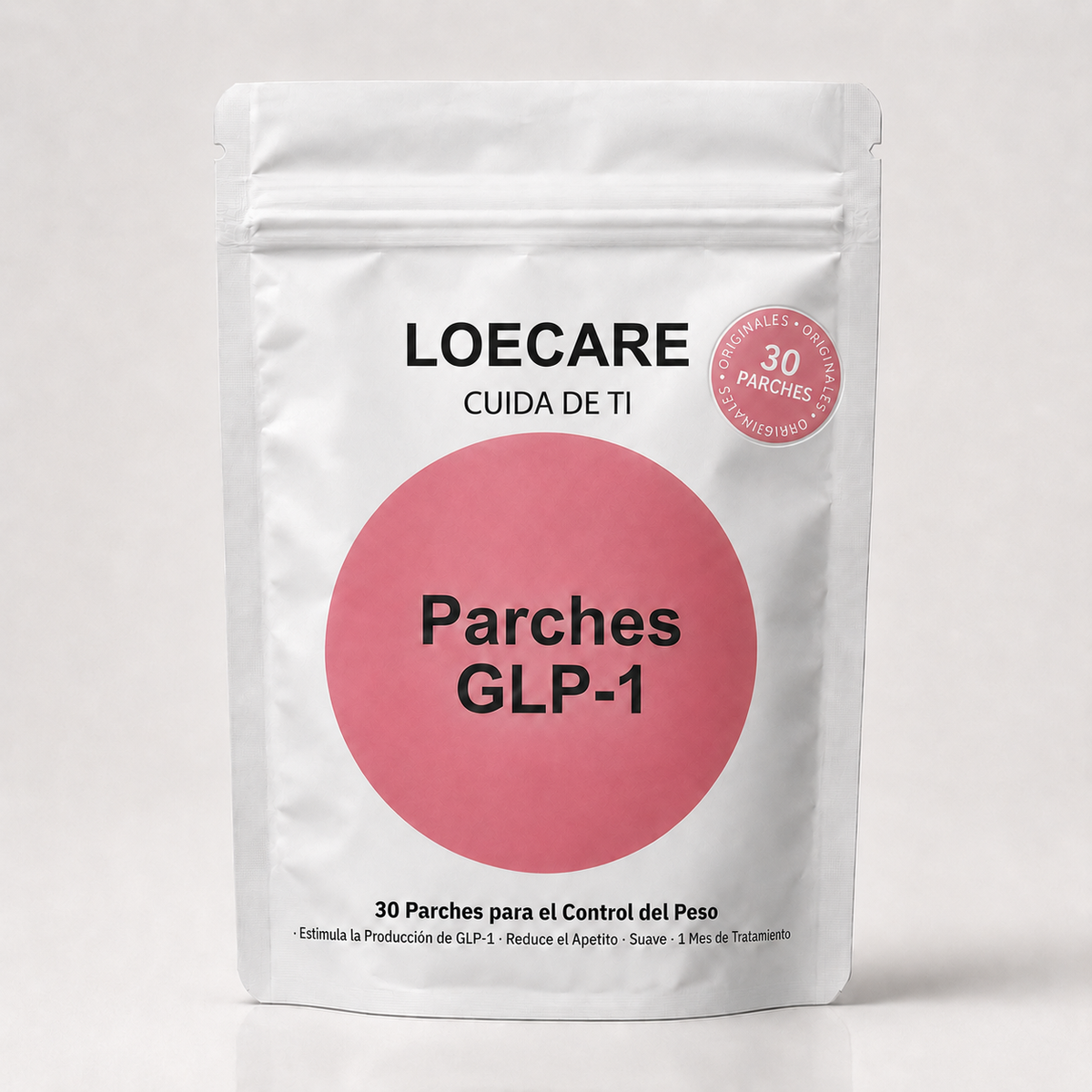 Parche LOECARE aplicado en brazo — El secreto de las mujeres europeas